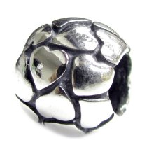 Sterling Silver Lots of Love Heart Bead for European Charm Bracelets