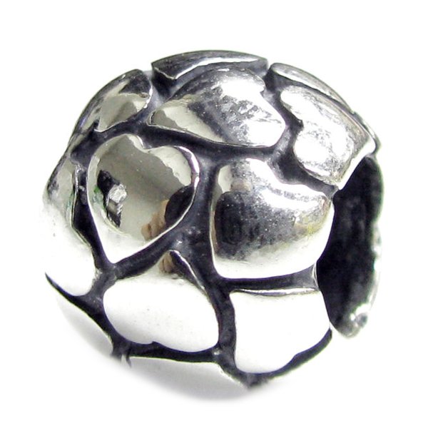 Sterling Silver Lots of Love Heart Bead for European Charm Bracelets