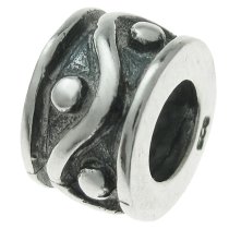 Sterling Silver Dot Wave Bead for European Charm Bracelets