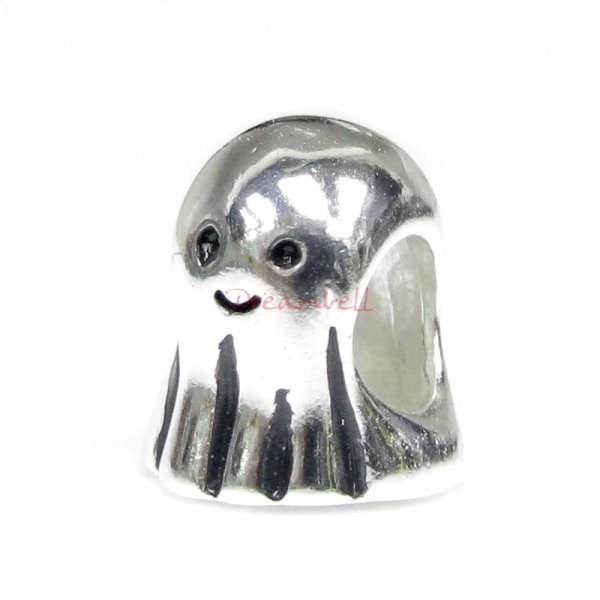 Sterling Silver Lovely Spirit Ghost Bead for European Charm Bracelets 10mm