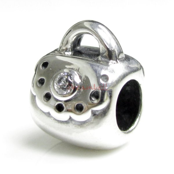 Sterling Silver Handbag Bag Purse Bead for European Charm Bracelets