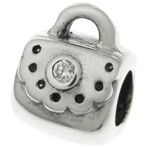 Sterling Silver Handbag Bag Purse Bead for European Charm Bracelets