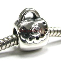 Sterling Silver Handbag Bag Purse Bead for European Charm Bracelets