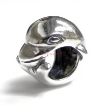 Sterling Silver Dolphin Bead for European Charm Bracelets