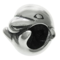 Sterling Silver Dolphin Bead for European Charm Bracelets