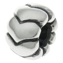 Sterling Silver Endless Love Heart Bead for European Charm Bracelets