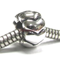 Sterling Silver Endless Love Heart Bead for European Charm Bracelets