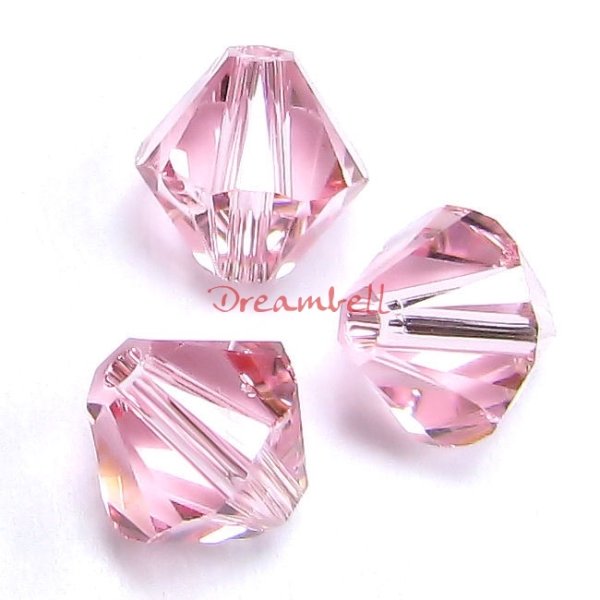 12x Swarovski Elements Xilion Crystal 5328 Light Rose 8mm