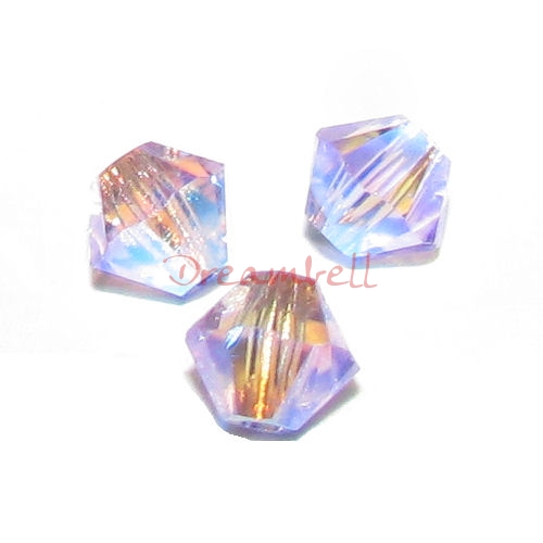 24 Swarovski Elements Xilion Crystal Bead 5328 Violet AB 2x 4mm