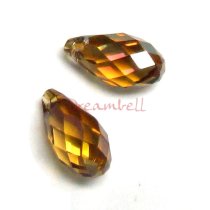 2x Swarovski Elements Crystal Teardrop Briolette 6010 Copper 11mm