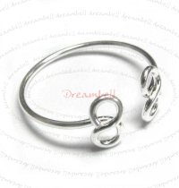 1 x BRIGHT 925 STERLING SILVER Ring Case (4 hole)