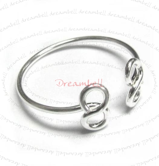 1 x BRIGHT 925 STERLING SILVER Ring Case (4 hole)