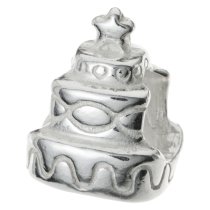 Sterling Silver Birthday Cake Bead 10mm for European Charm Bracelets