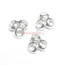 6x STERLING SILVER FLOWER Bead cap 7mm