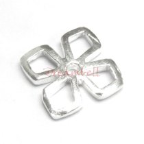 2x Sterling Silver Square Link Earring Connector Bead Spacer