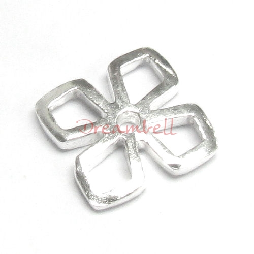 2x Sterling Silver Square Link Earring Connector Bead Spacer