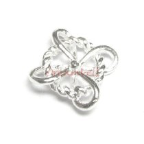 2x Sterling Silver Flower Link Connector Bead Spacer