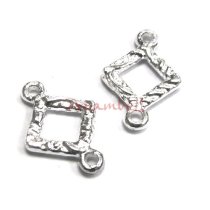 2x Sterling Silver Link Flower Connector Bead Spacer
