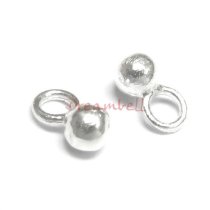 10 x Sterling Silver Dot Ball Dangle Charm