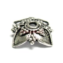 2x STERLING SILVER FLOWER Bead cap 16mm