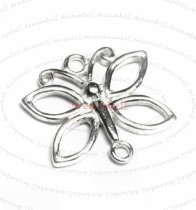 2x Sterling Silver Butterfly Link Connector Bead Spacer 13mm