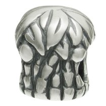 Sterling Silver Coconut Palm Tree Bead 10mm for European Charm Bracelets