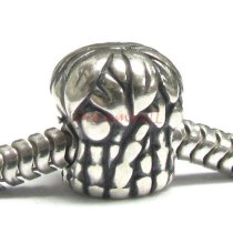 Sterling Silver Coconut Palm Tree Bead 10mm for European Charm Bracelets