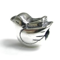 Sterling Silver Dove Bird Peace Bead for European Charm Bracelets