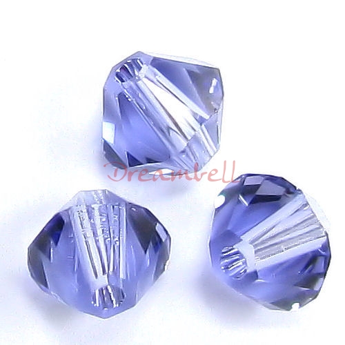 24 x Swarovski Elements Xilion Crystal 5328 Tanzanite 6mm
