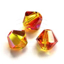 24 x Swarovski Elements Xilion Crystal 5328 Fireopal AB 4mm