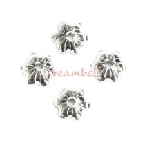 20x STERLING SILVER Flower Caps Bead 3.7mm