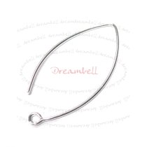 2 x Sterling silver ear Wire EarWires Hook 39mm