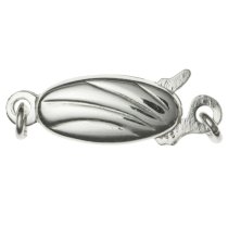 1x Sterling Silver Flower 1 strand Pearl Box Clasp 17mm