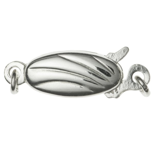 1x Sterling Silver Flower 1 strand Pearl Box Clasp 17mm