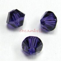 24x Swarovski Elements Xilion Crystal 5328 Purple Velvet 6mm