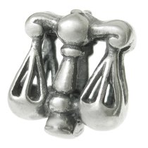 1x Sterling silver Libra Zodiac Bead for European Charm Bracelets