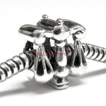 1x Sterling silver Libra Zodiac Bead for European Charm Bracelets