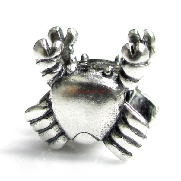 1x Sterling silver Cancer Zodiac Bead for European Charm Bracelets