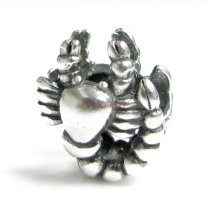 1x Sterling silver Scorpio Zodiac Bead for European Charm Bracelets