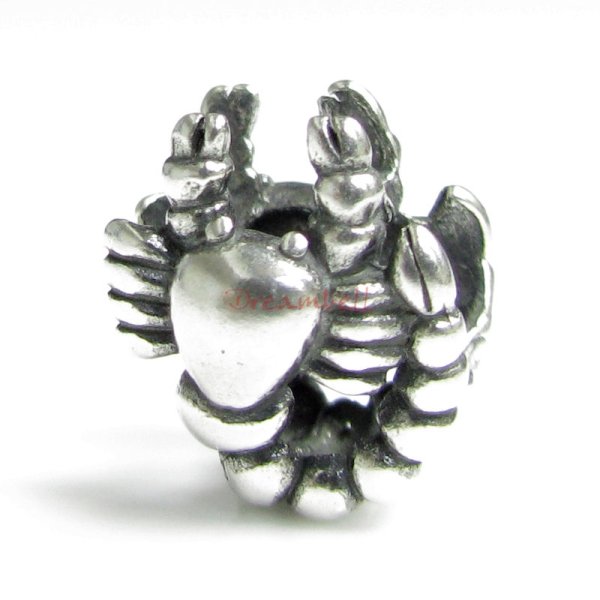 1x Sterling silver Scorpio Zodiac Bead for European Charm Bracelets