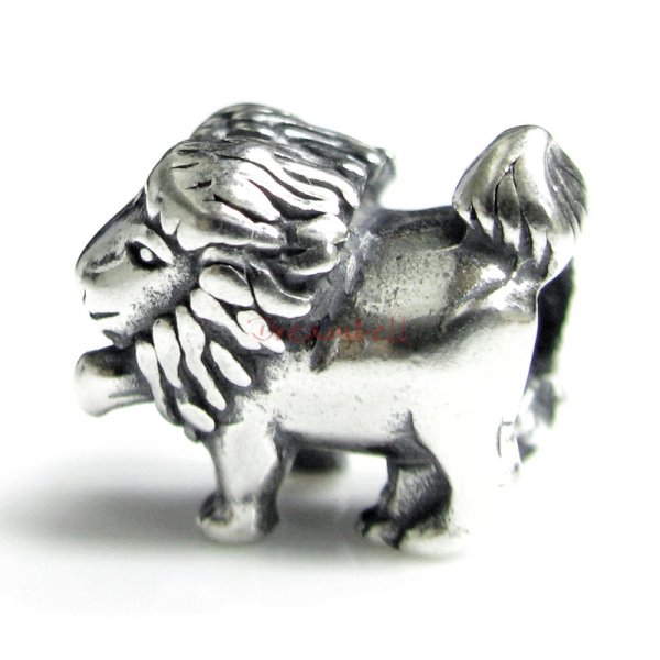 1x Sterling silver Leo Zodiac Bead for European Charm Bracelets