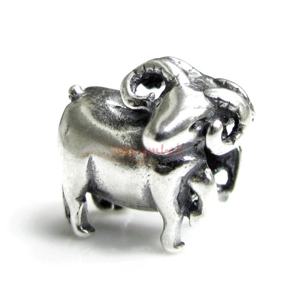 1x Sterling silver Aries Zodiac Bead for European Charm Bracelets