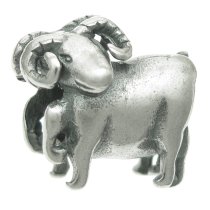 1x Sterling silver Aries Zodiac Bead for European Charm Bracelets