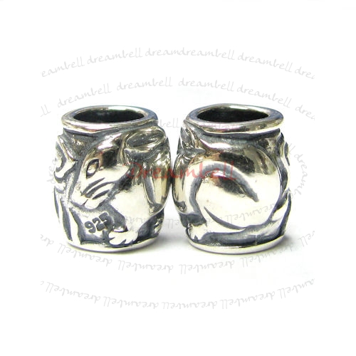 1 x Sterling Silver Rabbit Chinese Zodiac Bead for European Charm Bracelets
