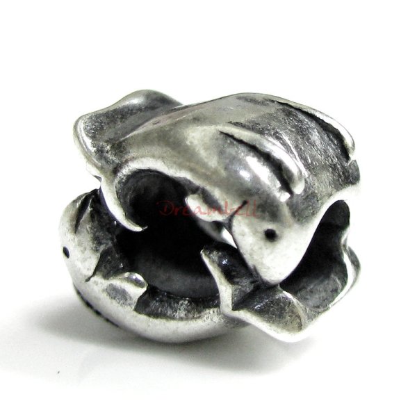 1x Sterling silver Pisces Zodiac Bead for European Charm Bracelets