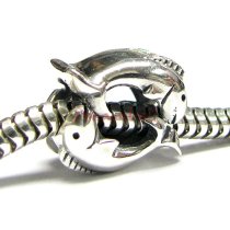1x Sterling silver Pisces Zodiac Bead for European Charm Bracelets