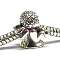 1x Sterling Silver Angel Trumpet Triumph Bead for European Charm Bracelets