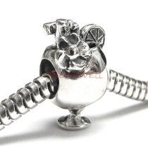 1x Sterling silver Cocktail Drink Bead for European Charm Bracelets