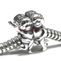 1x Sterling silver Gemini Zodiac Bead for European Charm Bracelets
