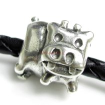 1x Sterling silver Cute Cow Bead for European Charm Bracelets